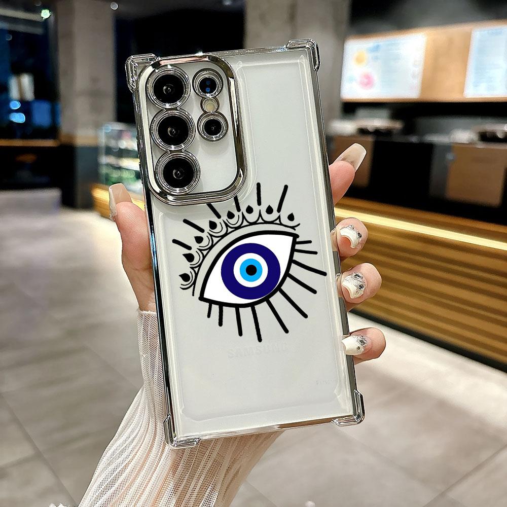

Blue Beautiful Eyes Funda For Samsung S26Ultra Phone Case For Galaxy S25 FE S26 S24 S23 S22 S21 Ultra S20 Plus S25FE Clear Cover Galaxy S20 FE