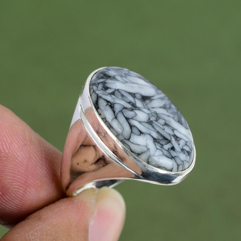 Pinolith-Jaspis Ring 925 Sterling Silber Ring Edelstein Handgefertigter Ring Schöner Pinolith-Jaspis Schmuck Geschenke Für Ihn In Ringgröße Erhältlich