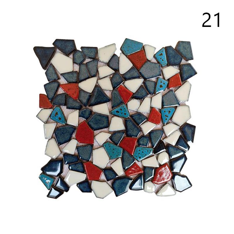 30x30cm Barevné Keramické Štěrkové Mozaikové Dlaždice Horký Pramen Bazén Rybičky Bazénové Fragmenty Toaleta Protiskluzová Dlaždicová Deska Podlaha Stěna Dekorace DIY