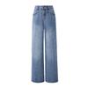 2025 Autumn/Winter Women's High Waist Retro Wide-Leg Jeans - Washed, Loose, Slimming, Versatile, Floor-Length.