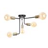 Ceiling Lamp 5xE27 NIXON BLACK/GOLD