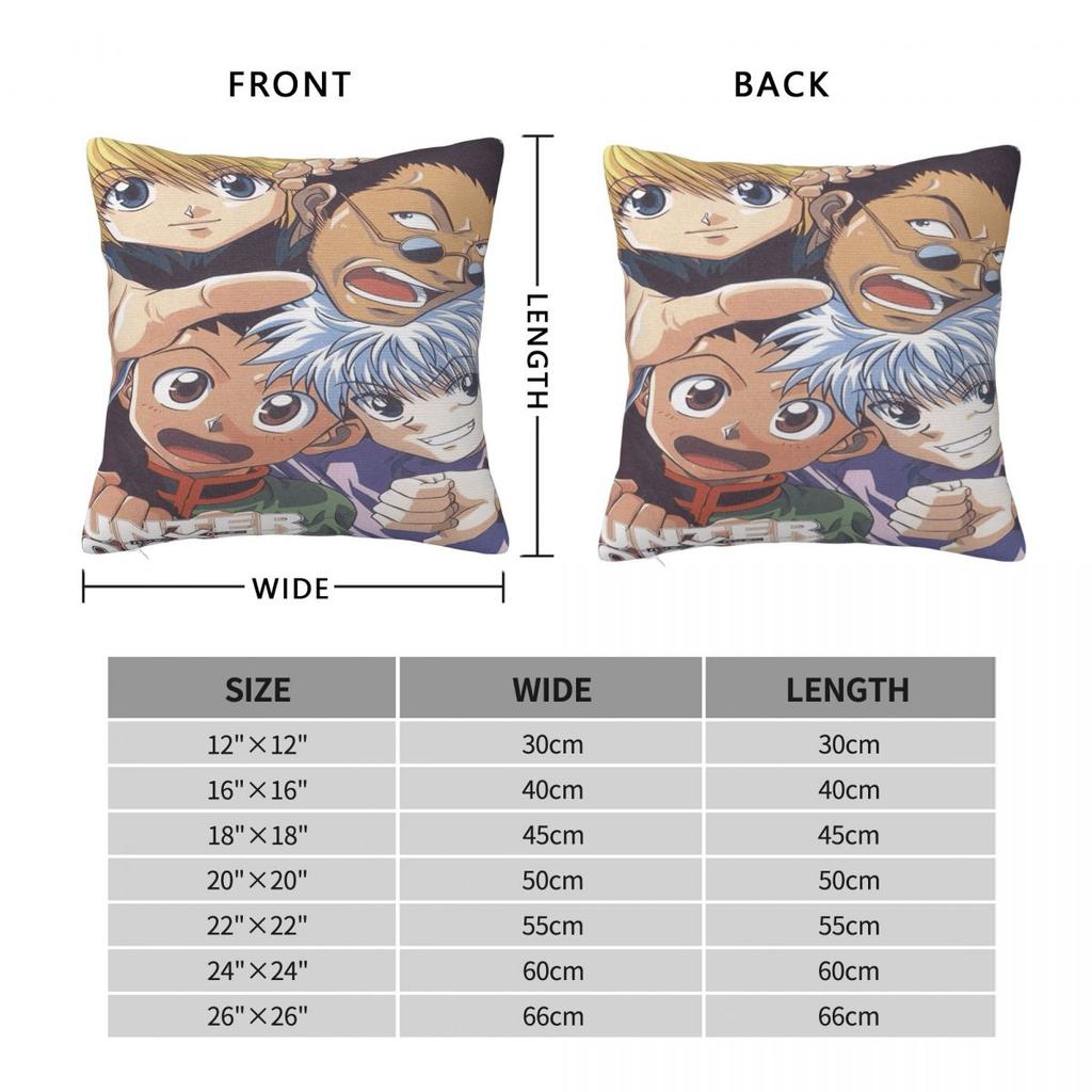 Sofa Decoration HXH Gon And Killua Hunter Pillowcase Accessories Pillow Cover Zippered Multi Size