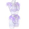 Metal Chain Lace Feather Lace Sexy Lingerie Women Thong Set of 3