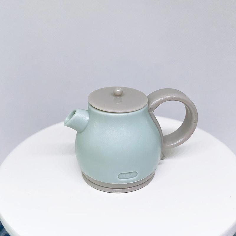 1/6 Dollhouse Miniature Cute Big Belly Kettle Simulation Furniture Tea Pot Kitchen Model Toy For Doll House Diy Life Scene Decor
