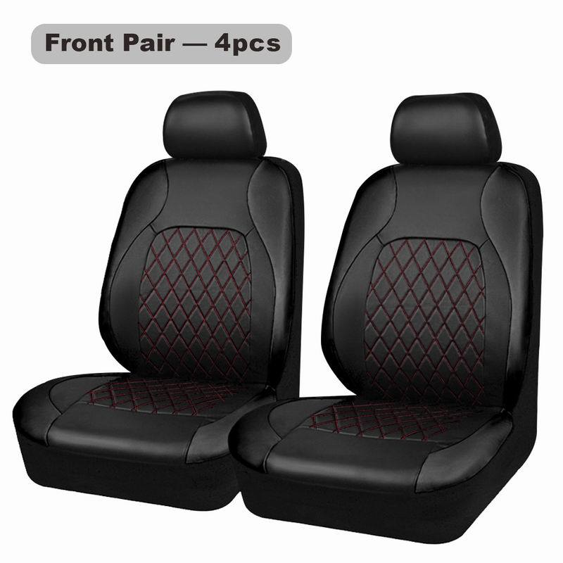 Universal PU Leather Car Seat Covers for 5 Seats All-season Auto Seat Cover Fit for Most Cars Interior Accessories