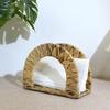 Cocktail Napkin Holder Water Hyacinth Kitchen Napkins Holder for Table Farmhouse Decorative Storage Organizer for Restaurant