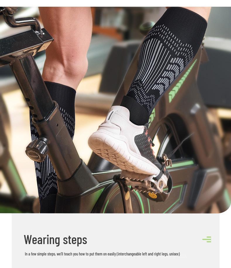 Elastische atmungsaktive Kompressions-Beinlinge für den Sport - Wadenstütze für Fußball, Basketball & Radfahren