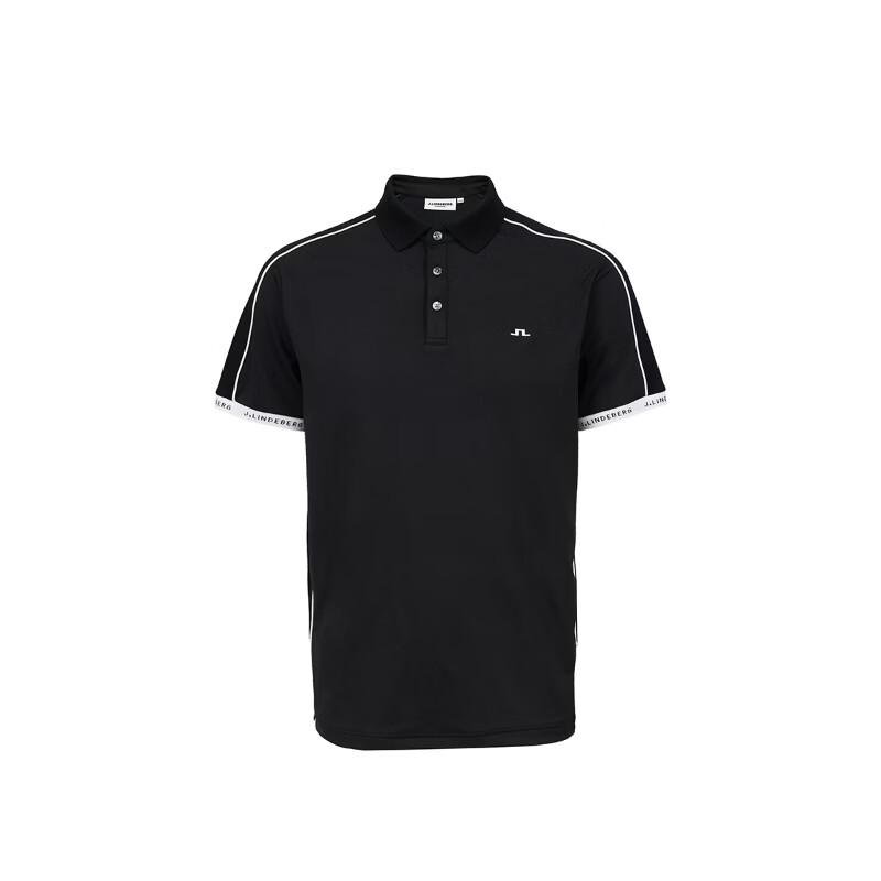 J.Lindeberg Men's Sunscreen Contrast Letter Polo Shirt