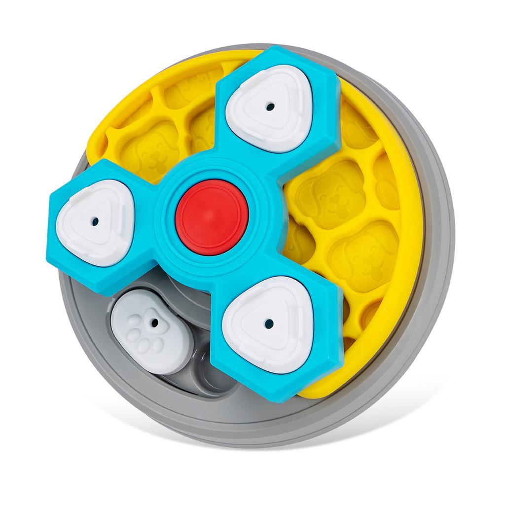 2-Schicht-Hunde-Puzzle-Spielzeug, langsamer Futterspender, interaktiv, steigert Welpen-IQ, Anti-Erstickungs-Geschirr, Hunde-Leckplatten