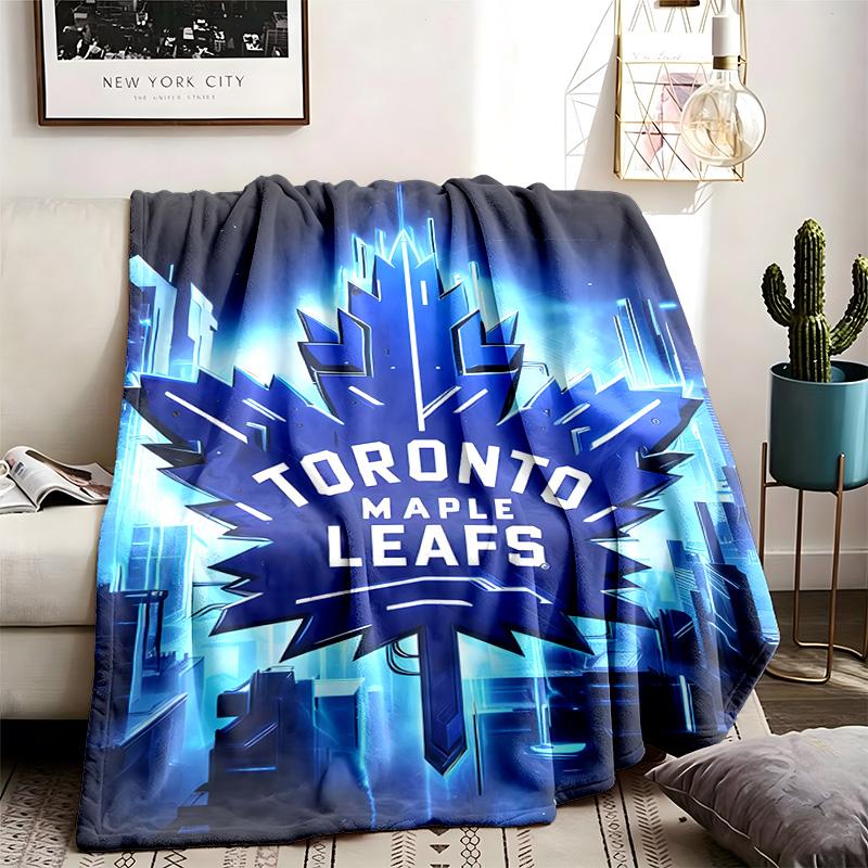 Toronto Maple Leafs Theme Blanket Suitable For The Sofa Camping And Travel Made Of Soft Flannel Material An Ideal Gift For Occasions Such As Birthdays