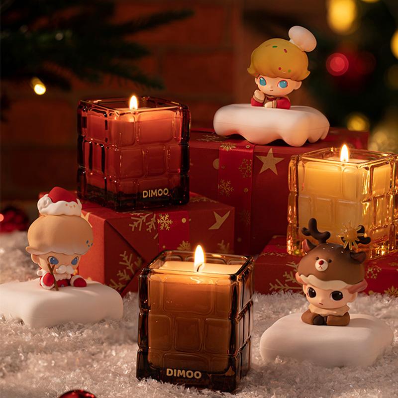 New POP MART DIMOO Snowman's Letter Collection, Fragrance Candle 2023 Theme Mystery Boxes Single Mystery Box/Full Box 6 Pcs PPMT-2311-0074