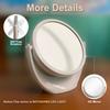 Desktop double-sided 1x / 5x Makeup Mirror  360 ° Rotation, Travel Portable Large Mirror