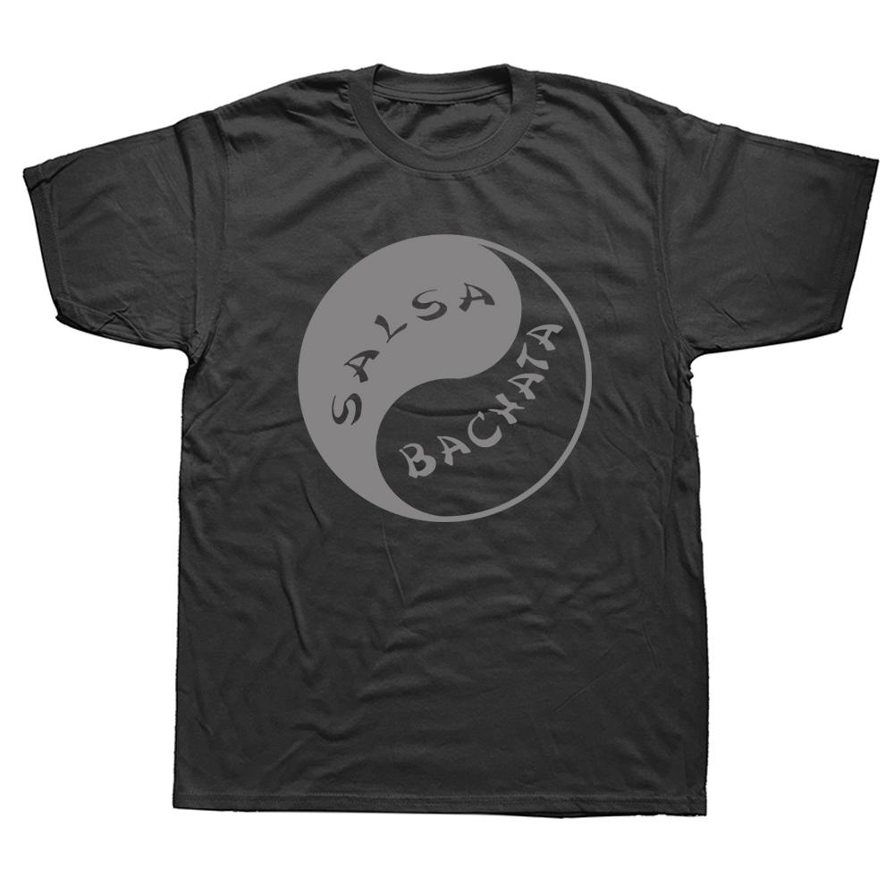 Funny Salsa Bachata Yin Yan T Shirts Graphic Cotton Streetwear Short Sleeve O-Neck Harajuku Dance T-shirt Mens Clothing