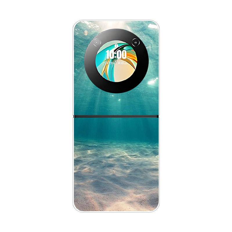 Etui na ZTE Nubia Flip NX724J Modne Malowane Przezroczyste Twarde PC Składane Na ZTE Libero Flip 5G A304ZT Przezroczyste Etui na Telefon Funda