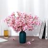 6pcs Artificial Cherry Blossom Branches Decor Fake Flowers 15.75 Inches Silk Faux Flowers Garden Table Centerpiece Decor