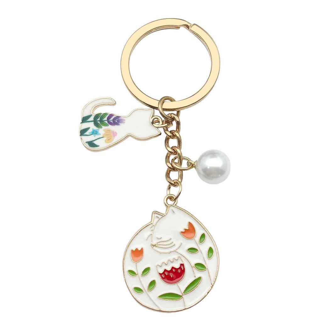 Cute Kitten Cartoon Keychain Pendant - Anime Backpack Decoration & Gift