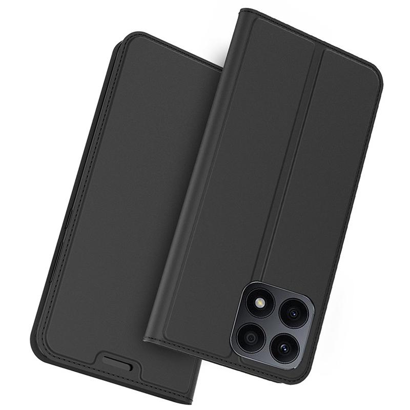 TPU+PU Leather Phone Case for Honor X8a 4G,Stand Card Holder Full Protection Cover