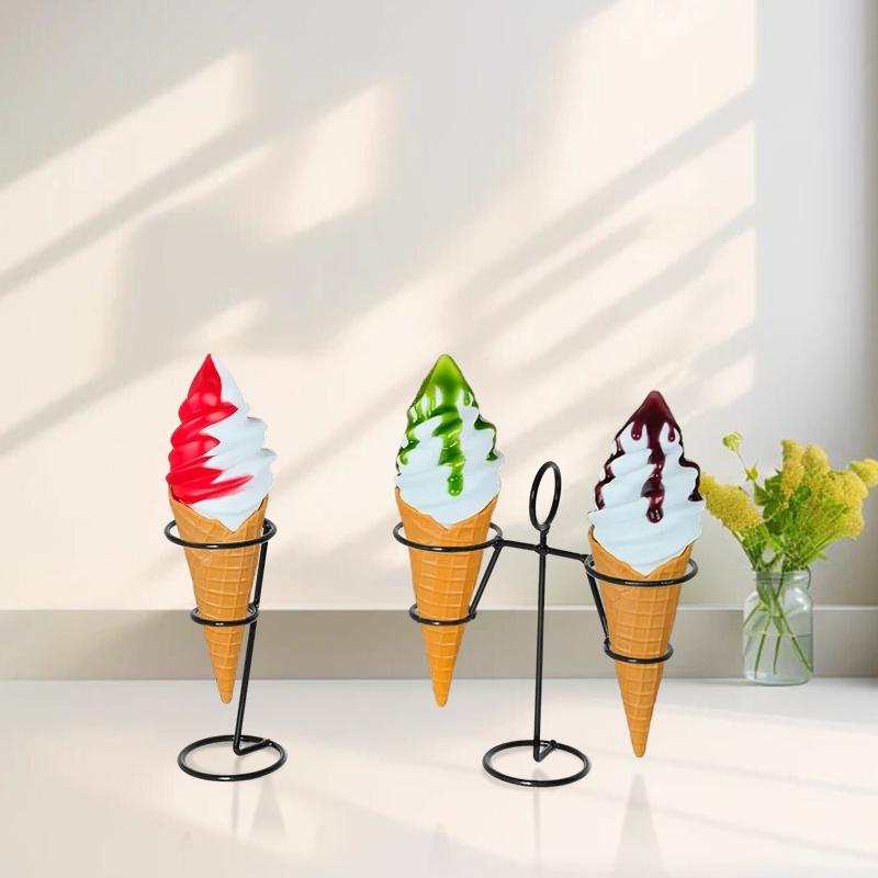 1PC Display Rack Convenience Store Ice Cream Rack DIY Ice Cream Stand Creative Holder Desktop Black Shop Sundries Accessories