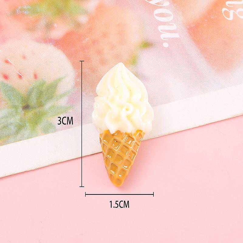 Cheeseburger & Ice Cream Resin Shoe Charms & Hair Accessories Decoration Set