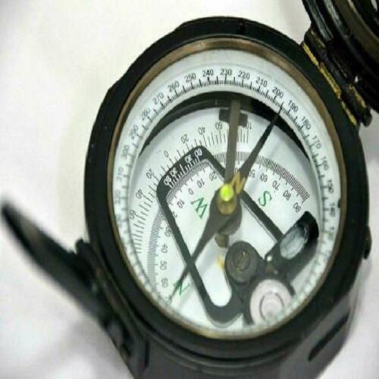 Vintage Brunton Pocket Transit Zwart Marine Kompas met Lederen Etui