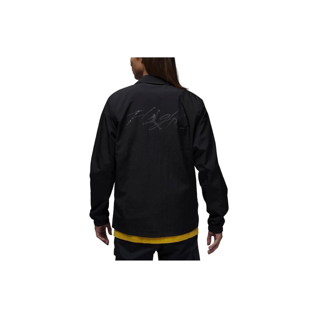 Jordan Solid Color Polo Collar Casual Long Sleeve Jacket Men Jackets Black FN4542-010