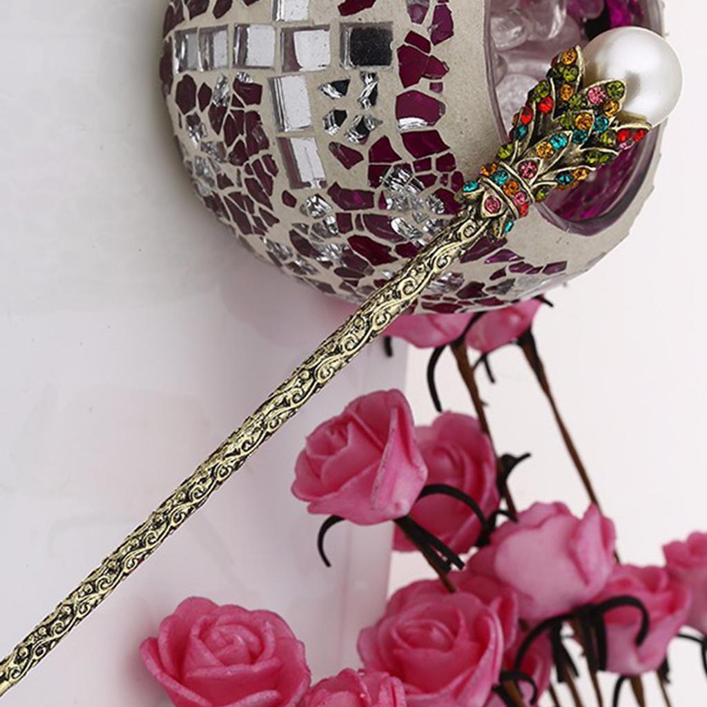 Chinese Style Vintage Hairpin Elegant Flower Vine Jade Stone Hair Stick Hanfu Cheongsam Evening Dress Hair Decor Accessories