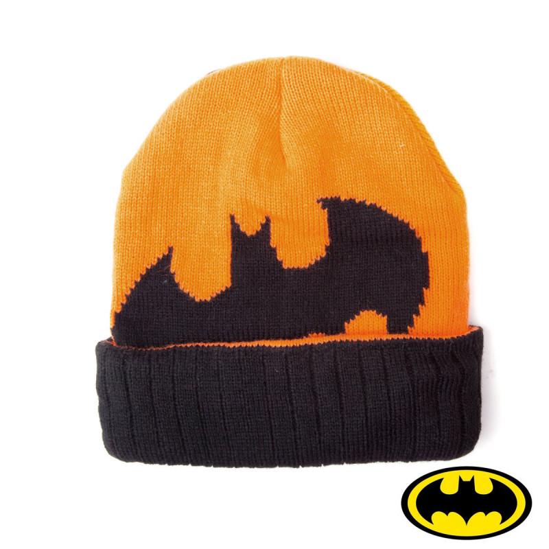 Orange Yellow and Black Batman Beanie 