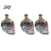 3D Sculpted Skull Decanter Gothic Decanter, Hand Painted Glass Liquor Bottle with Floral Themed Party Decor Design, Carved Wine Dispenser for
