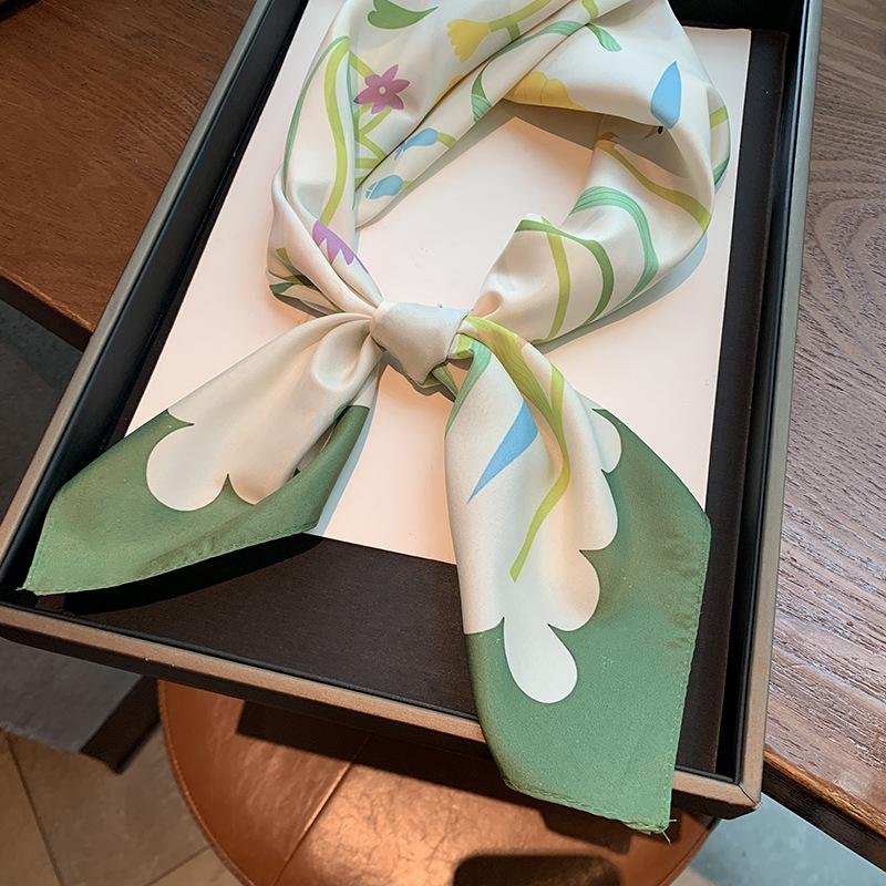 Small square scarf silk scarf women's spring, autumn and winter professional flight attendant flight attendant neck decoration square square scarf