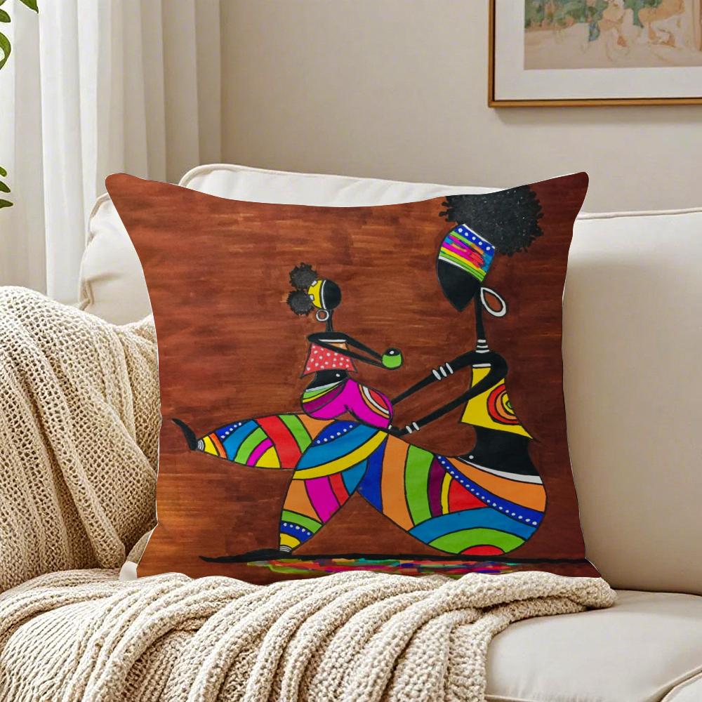 Abstract Painting African Living Cushion Cover Pillowcase Antidustmite Living Room Sofa Decor Cushion Room