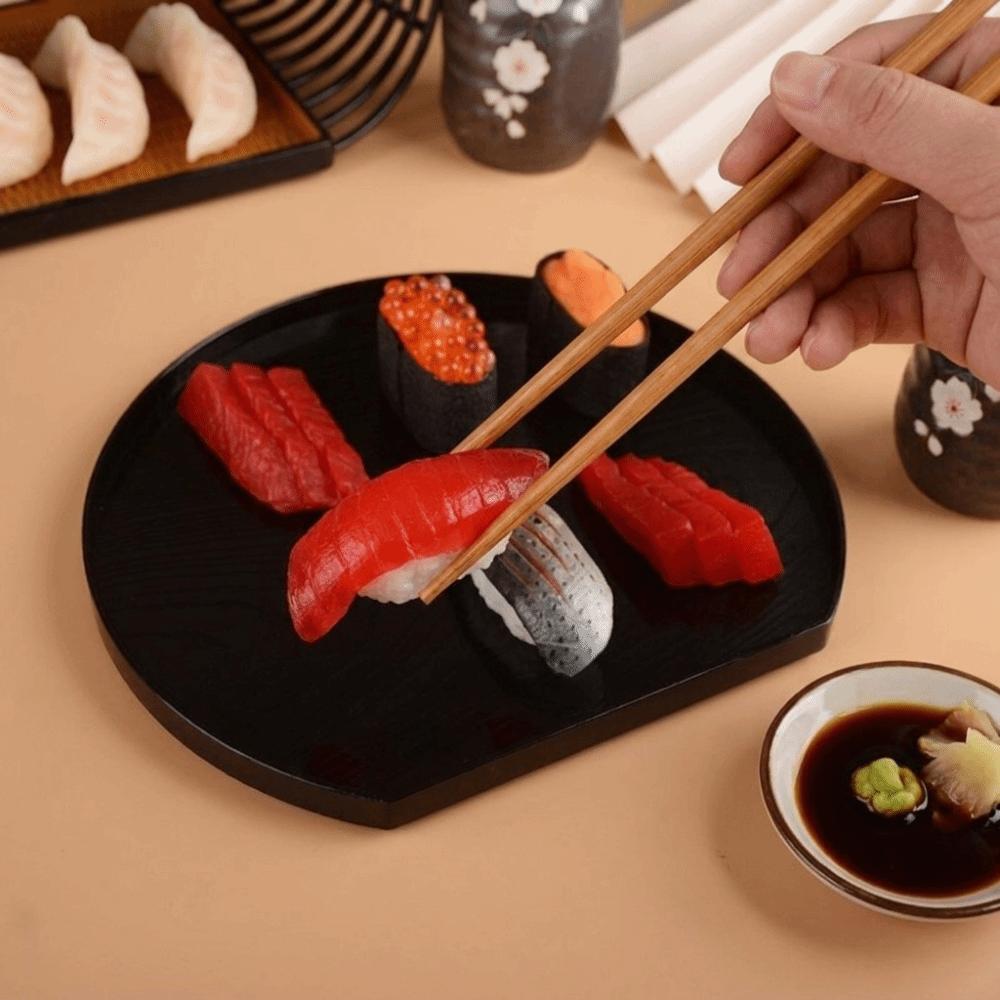 Halbkreisförmige Sushi-Platte aus Kunststoff Stapelbare Obstschale Moderne Sushi-Servierschale Hotel