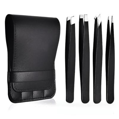4Pieces Stainless Steel Tweezers for Women Facials Hair,Precisions Tweezers for Ingrown Hair Removal Eyebrow Tweezers