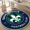 Saint Louis FC Fleur-de-lis Circular Area Rug American Football Club Round Floor Carpet Gaming Chair Living Room Bedroom Home Decor Mat