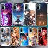 Anime Sword Art Online SAO Soft Phone Case For Xiaomi Redmi Note 14 14S 13 12S 12 11S 11 11E Pro Plus 11T 10S 10 9S 5G Pattern C
