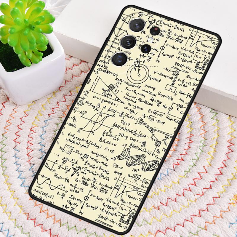 Math Formulas Equations Funny Silicone Phone Case For Samsung Galaxy note 10 pro S26 S25 S24 S23 S22 S21 Plus Ultra Capa Cover