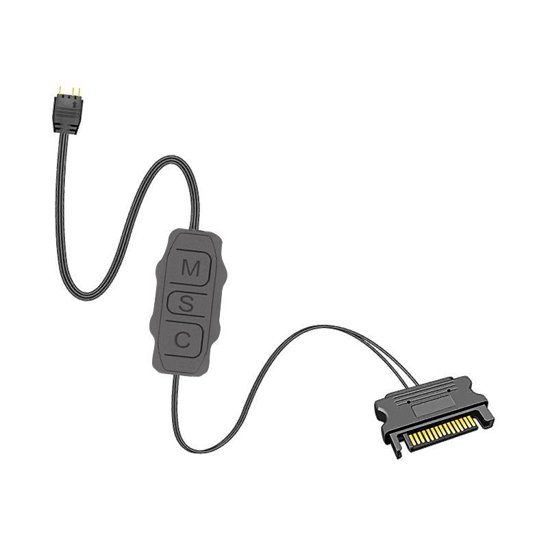 Second Gen ARGB Case Fan Controller with SATA and Extended Cables