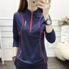 Women's Quick-Dry Spring/Fall Stand-Up Collar Running Shirt - Breathable, Long-Sleeved Sports Casual Tee