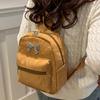 Bow Backpack Women'S Niche Style Casual Fashion Girls Bucket Schoolbag Lightweight Small Travel Backpack