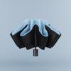 Men's Black 24-Rib Automatic Folding Umbrella with Custom Logo and UV Protection