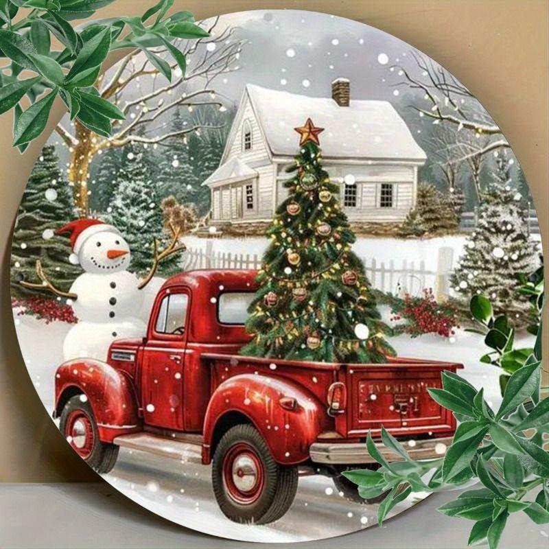 2D Flat Hanging Decorative Metal Sign Hand Painted Art