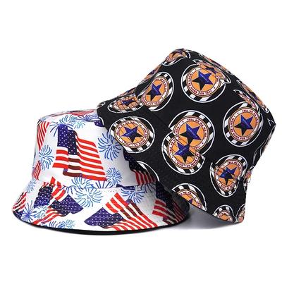 Mode Unisex Fischerhut Sommer Beidseitig bedruckt Damen Hüte Outdoor Sonnenhut Herren Panama Fischerhüte