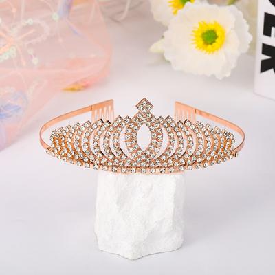 Bridal Tiara Crown Rhinestone Metal Hair Accessories Wedding Dress Accessories Headband Crown