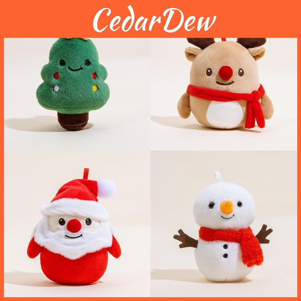 Christmas Plush Snowman Ornament Soft Fabric Holiday Decor For Gift Giving