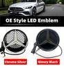 Bilklistremerke Varmt 2026 Nytt For Benz Stjernelogo til Frontgrill for Bil Hvit, Blå og LED-belyst Logo for Mercedes Benz W20