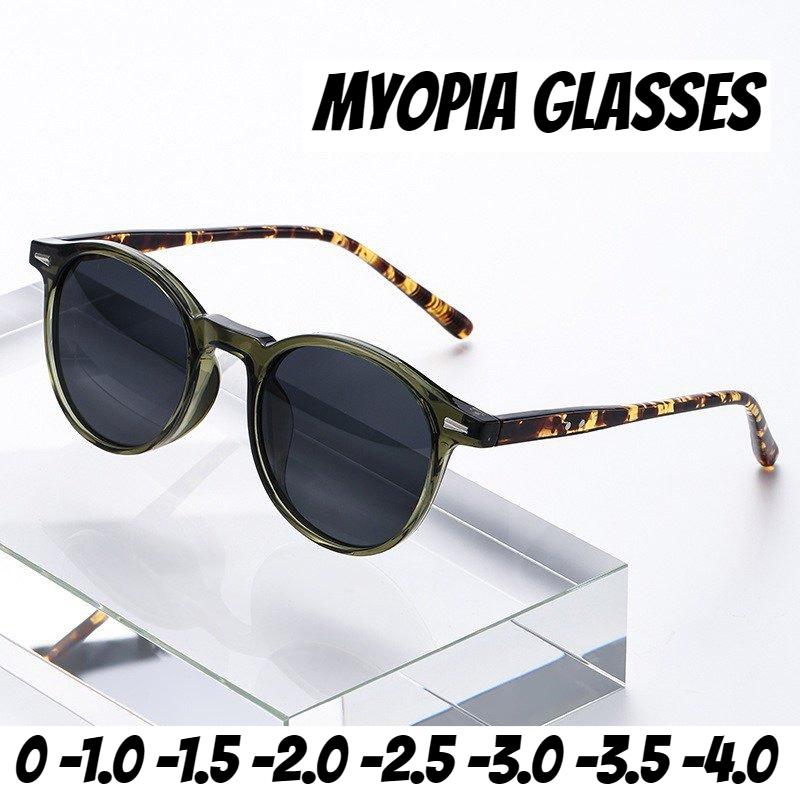 Men's Retro Personalized Classic Round Frame Myopia Sunglasses Neutral Fashion Ultra-light Ultraviolet Protection Myopia Glasses