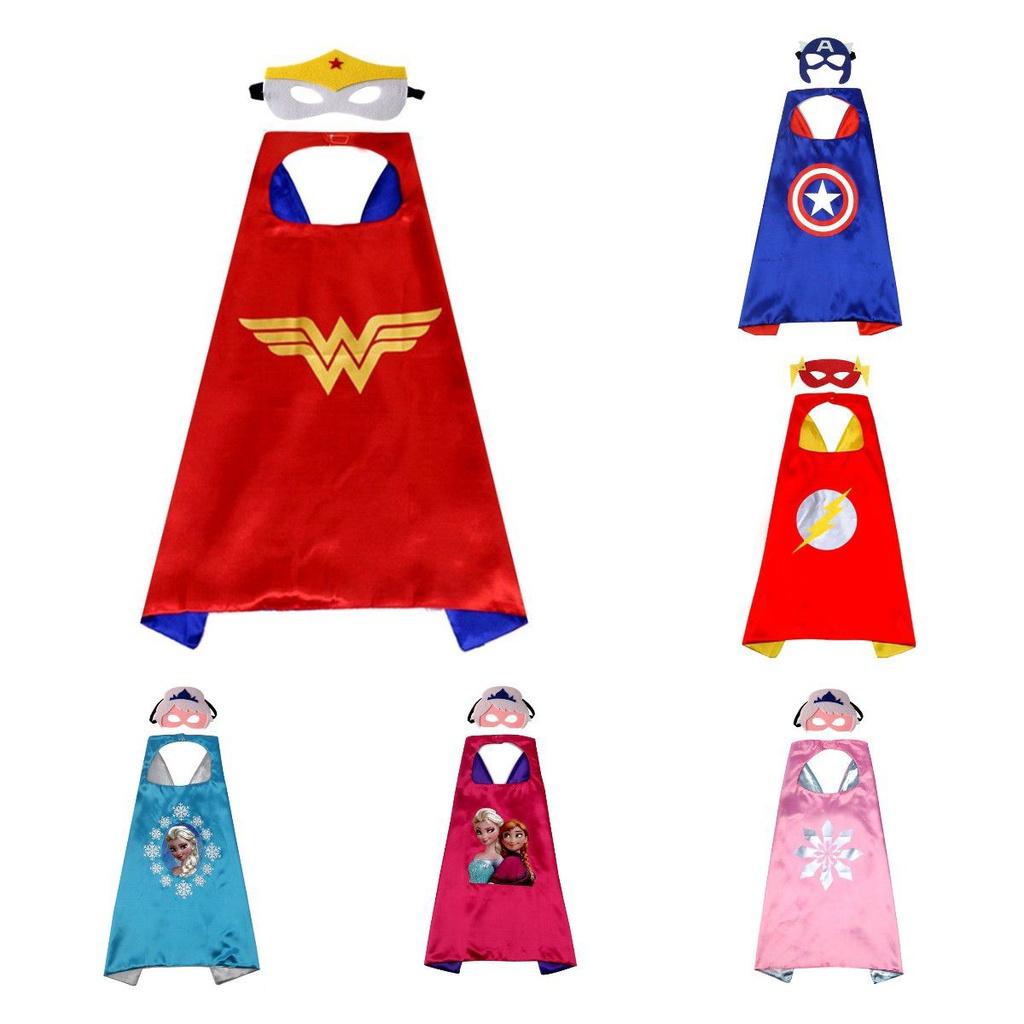 Sada dětských superhrdinských plášťů Živé barvy a vysoce kvalitní látky pro zábavu při převlékání