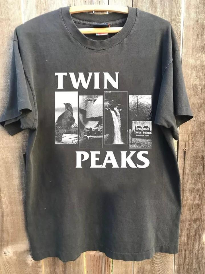 

Twin Peaks Basic Charcoal T shirt Retro Colleciton For Fan S5XL K4863 Unisex T-Shirt L