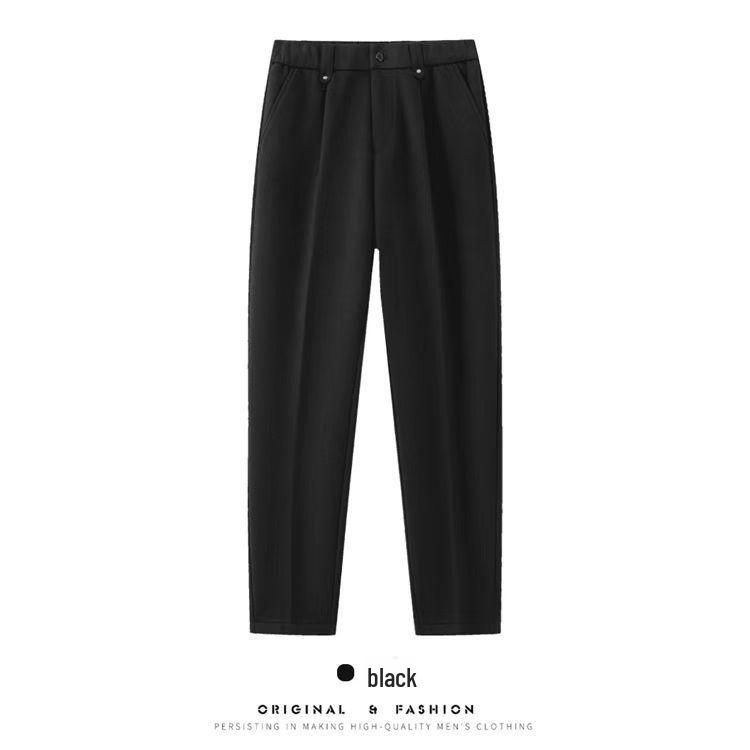 

Мужские шерстяные повседневные зауженные брюки — удобный стройнящий дизайн для весны и осени Size 32: 135-150 lbs