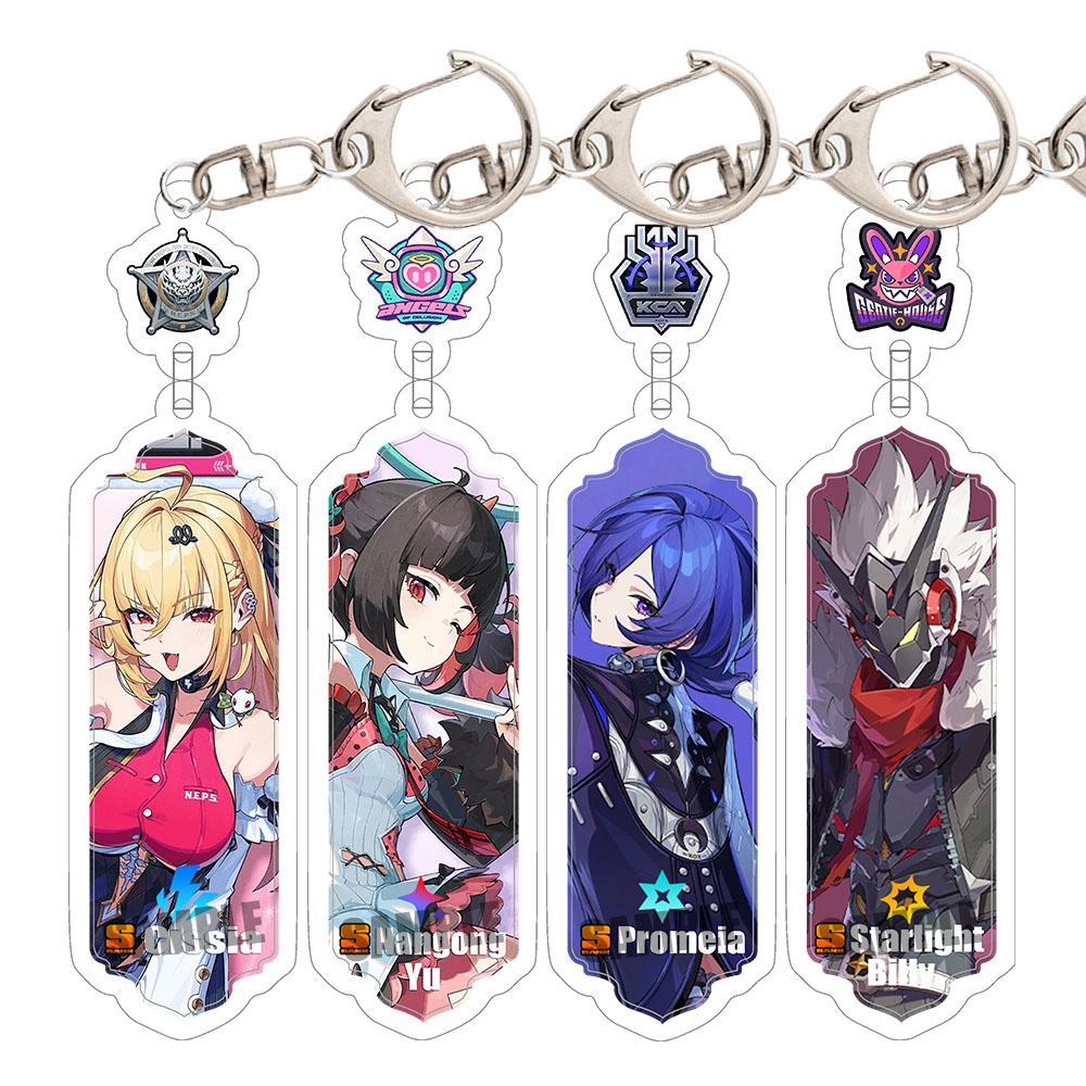 Game Zenless Zone Zero Acrylic Keychain Aria Cissia Nangong Yu Backpack Keyring Pendant Belle Nicole Demara Decorative Ornament