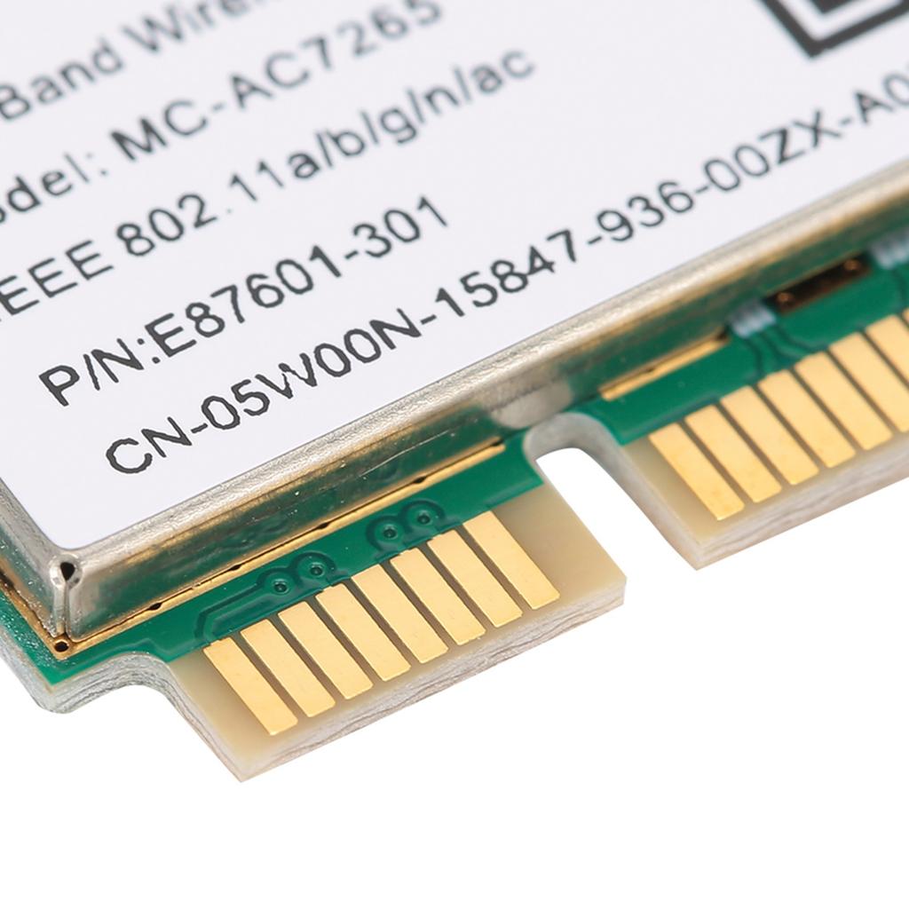 Mini Network Card Gigabit Network Card Network Card Mini PCI‑E Gigabit Double Band for Bluetooth 4.2 Wireless Wifi MC‑AC7265